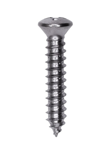 D6411 - 10 x 1" #8 Head Phillips Oval Head Tapping Screw